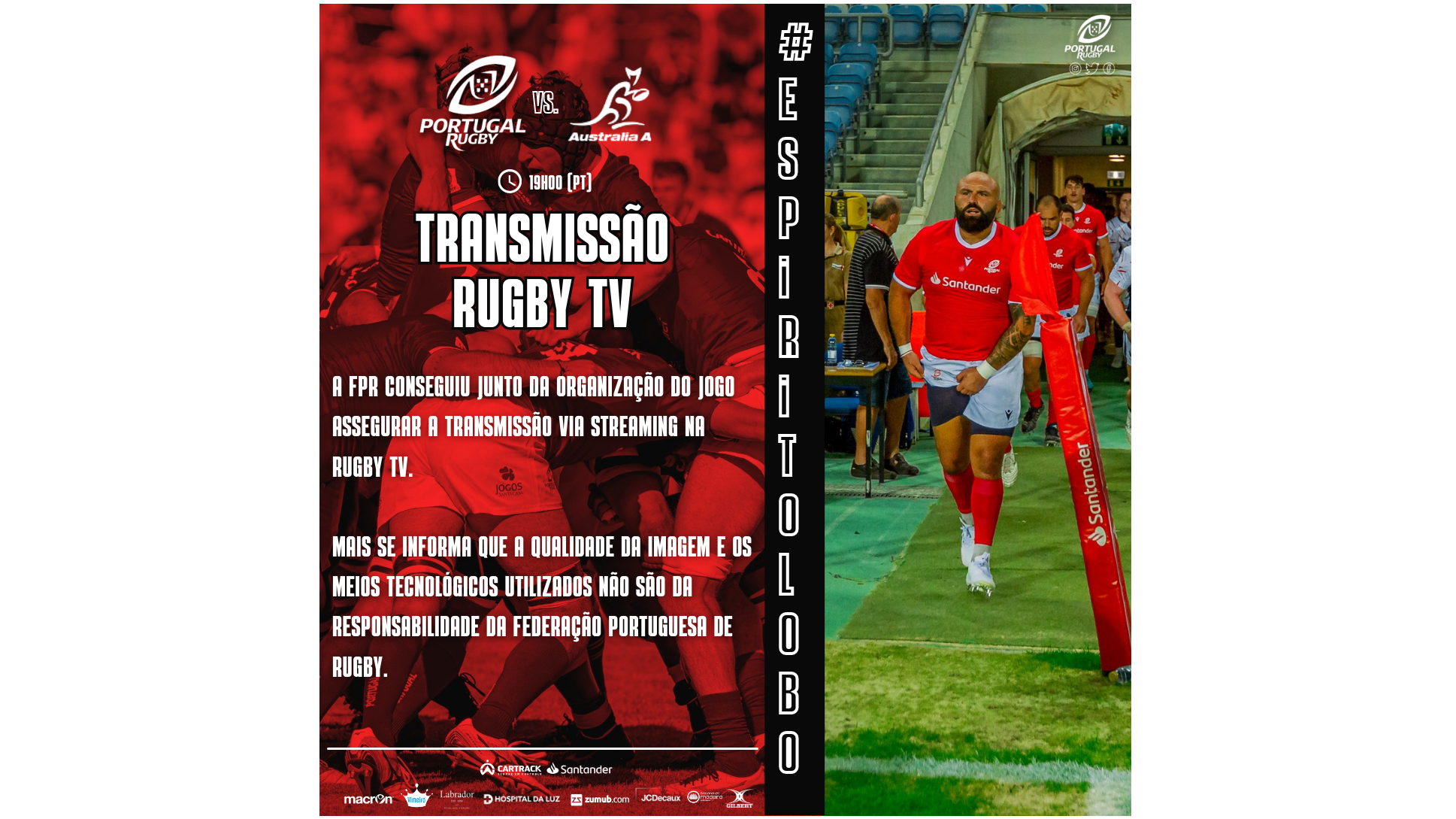 PORTUGAL RUGBY - MARCAÇÕES DE JOGOS