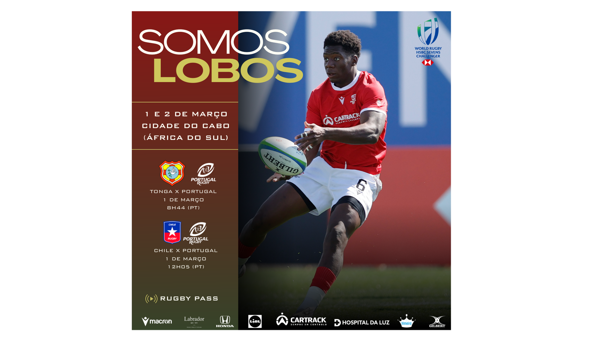 Marco Rugby PORTUGAL RUGBY - LOBOS NA HSBC SEVENS CHALLENGER SERIES (1 E 2 DE MARÇO)